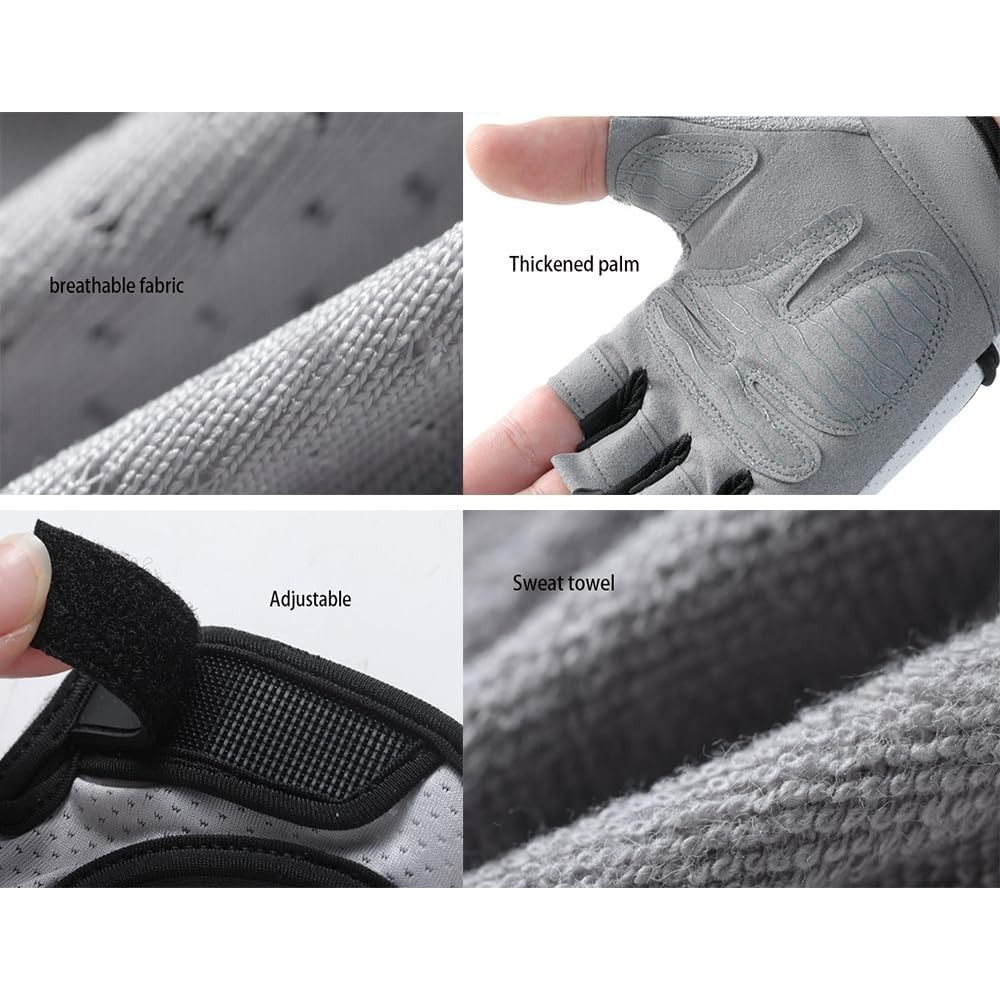 Crossfit Workout With Equipment - 女性用フィンガーレスワークアウトグローブ 軽量で通気性のあるジムトレーニンググローブ 滑り止めパームパッド付き ウェイトリフティング、クロスフィット、エクササイズ、フィットネス機器、サイクリング、ヨガ、ピラティス、ホームジムワークアウトに最適 女性に最適です。