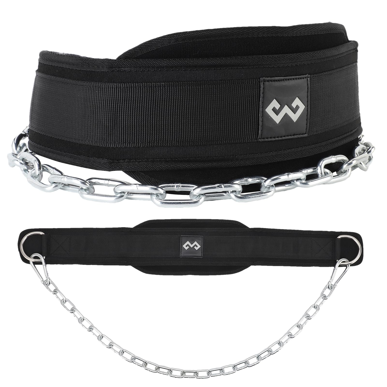 Crossfit Workout Gear - 重量挙げジムワークアウト用ベルト チェーン付き懸垂ベルト ネオプレンウエストディップベルト クロスフィット重量挙げ用