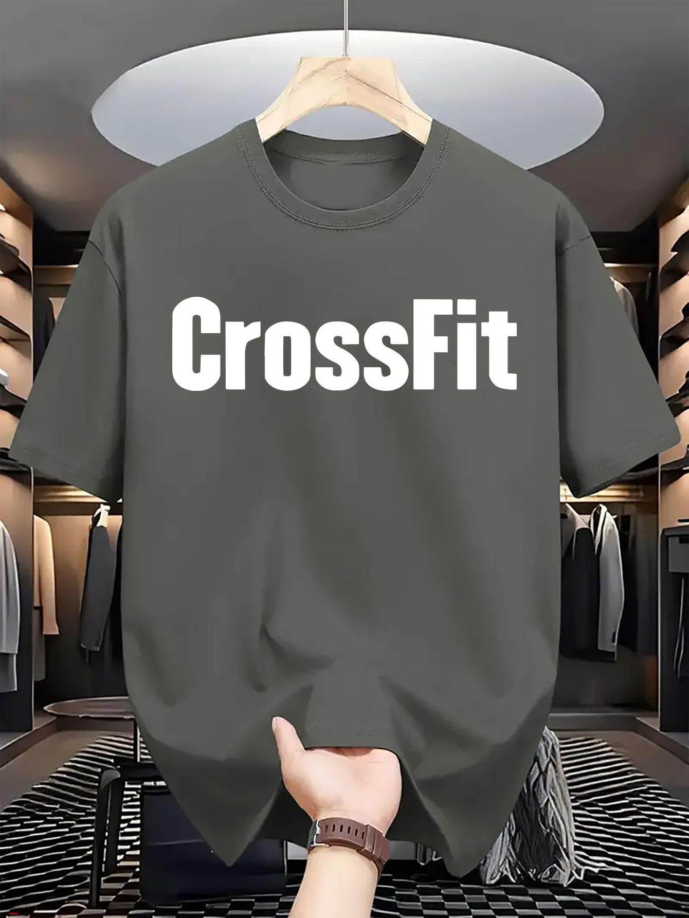 Crossfit Mayhem - メンズ夏用 100% コットン カジュアル ルーズ クロスフィット