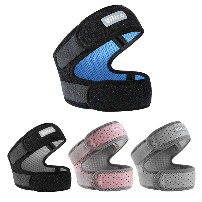 Knee Sleeve Pair - 1PC 加圧式膝サポーターバンドパッド弾性ブレース膝穴付き膝パッド安全バスケットボールテニスサイクリング膝パッド