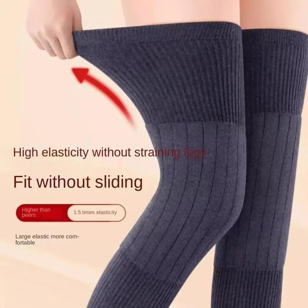 Knee Sleeve Pair - 1組 厚手 暖かい ウール製 膝当て レッグガード