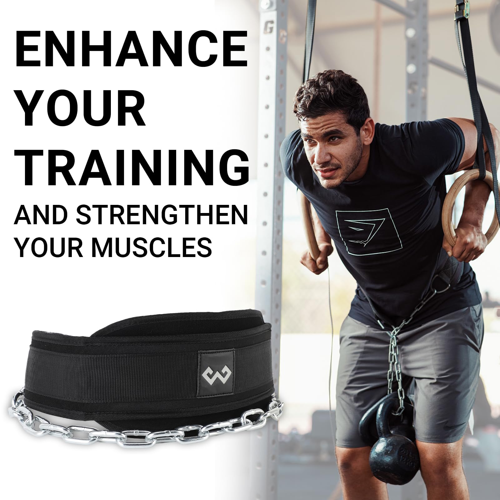 重量挙げジムワークアウト用ベルト チェーン付き懸垂ベルト ネ - Crossfit Workout Gear のレビューと価格