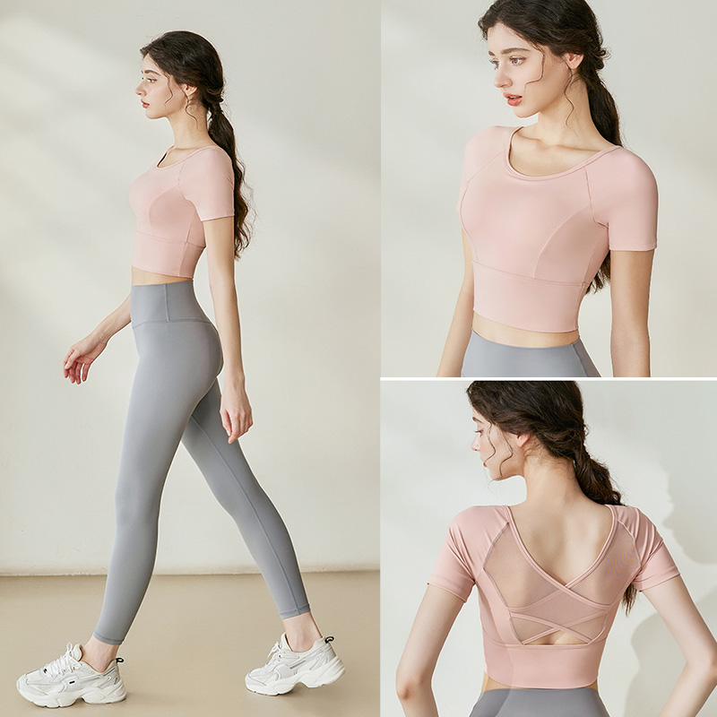 夏の新作レディースヨガタンクトップ、内蔵ブラ付き、メッシュク - Crossfit Yoga のレビューと価格