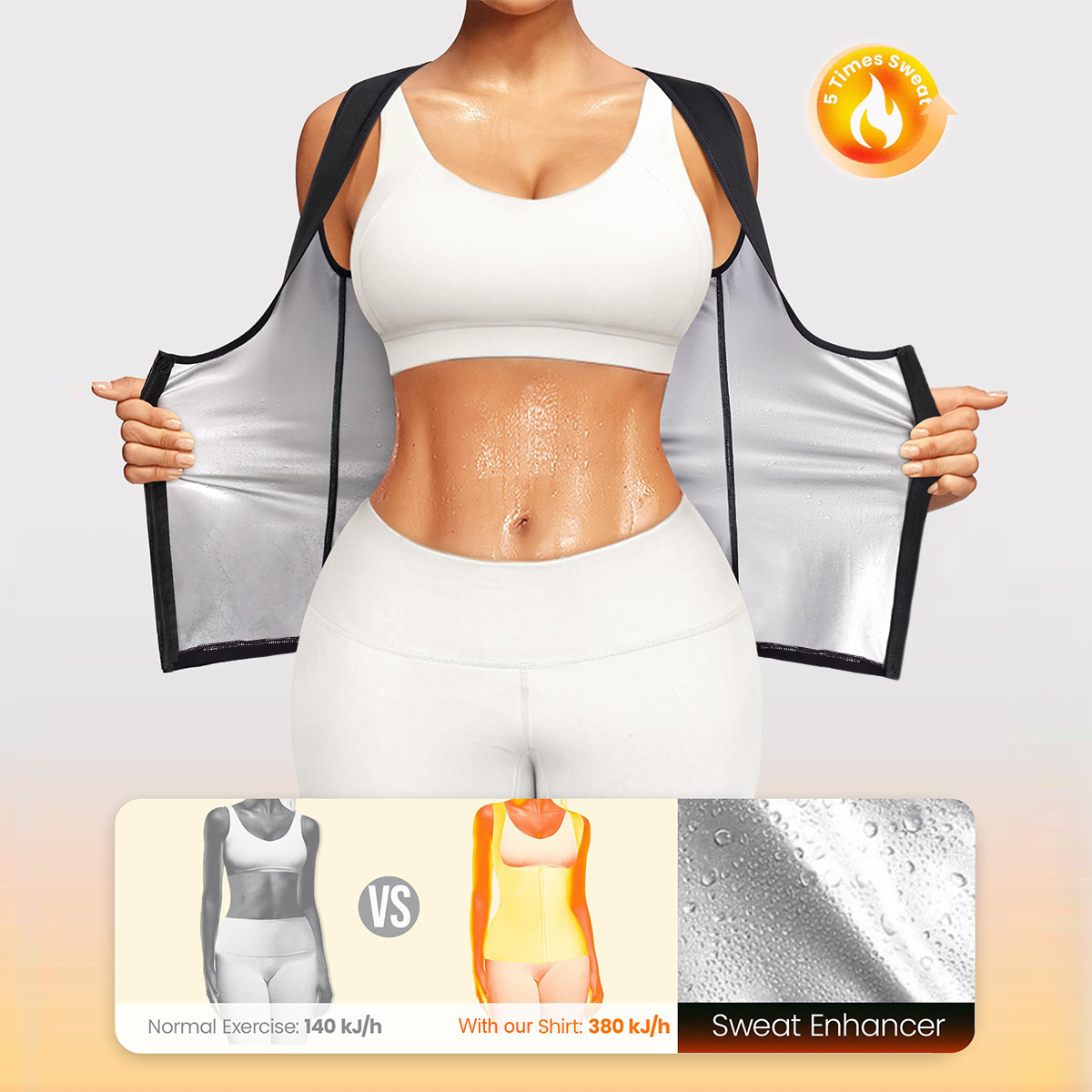 1 個入り女性用減量用スウェットベスト – 熱を閉じ込めるサ - Crossfit Vest のレビューと価格