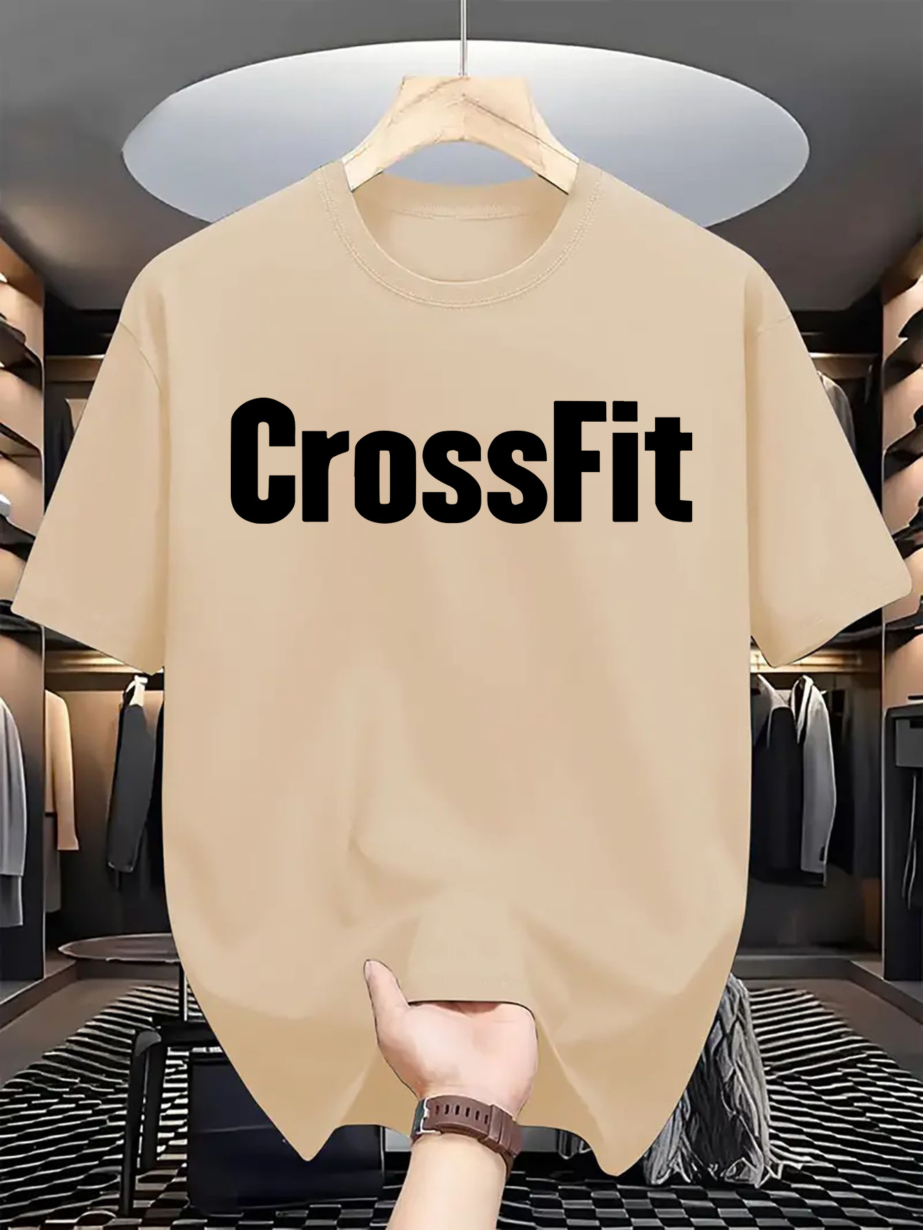 メンズ夏用 100% コットン カジュアル ルーズ クロスフ - Crossfit Mayhem のレビューと価格
