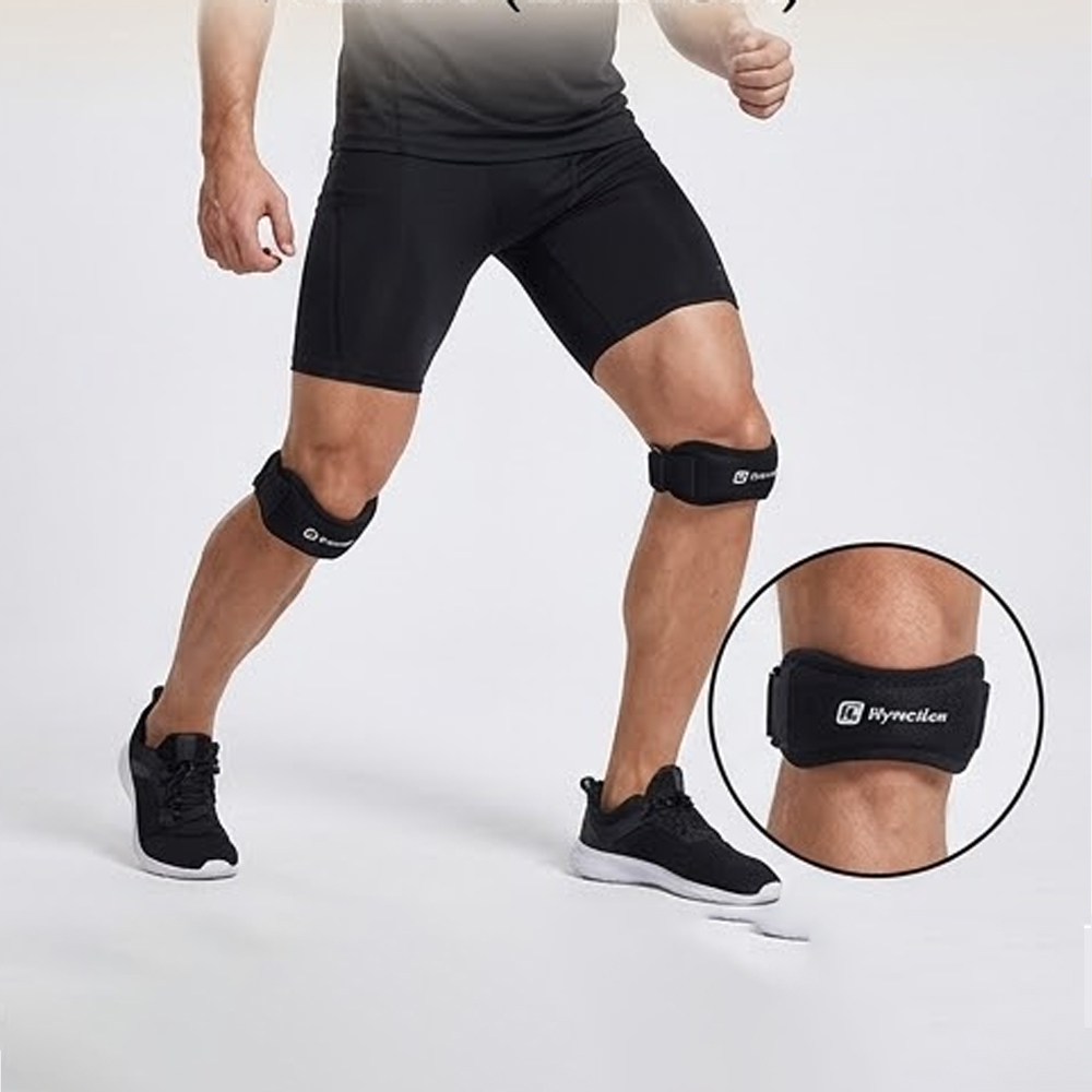 2 PC スポーツ保護膝蓋骨ストラップバスケットボールバドミ - Knee Sleeve Pair のレビューと価格