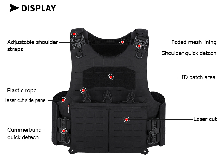 YAKEDAプレートキャリアベストクイックリリースタクティカ - Crossfit Vest のレビューと価格
