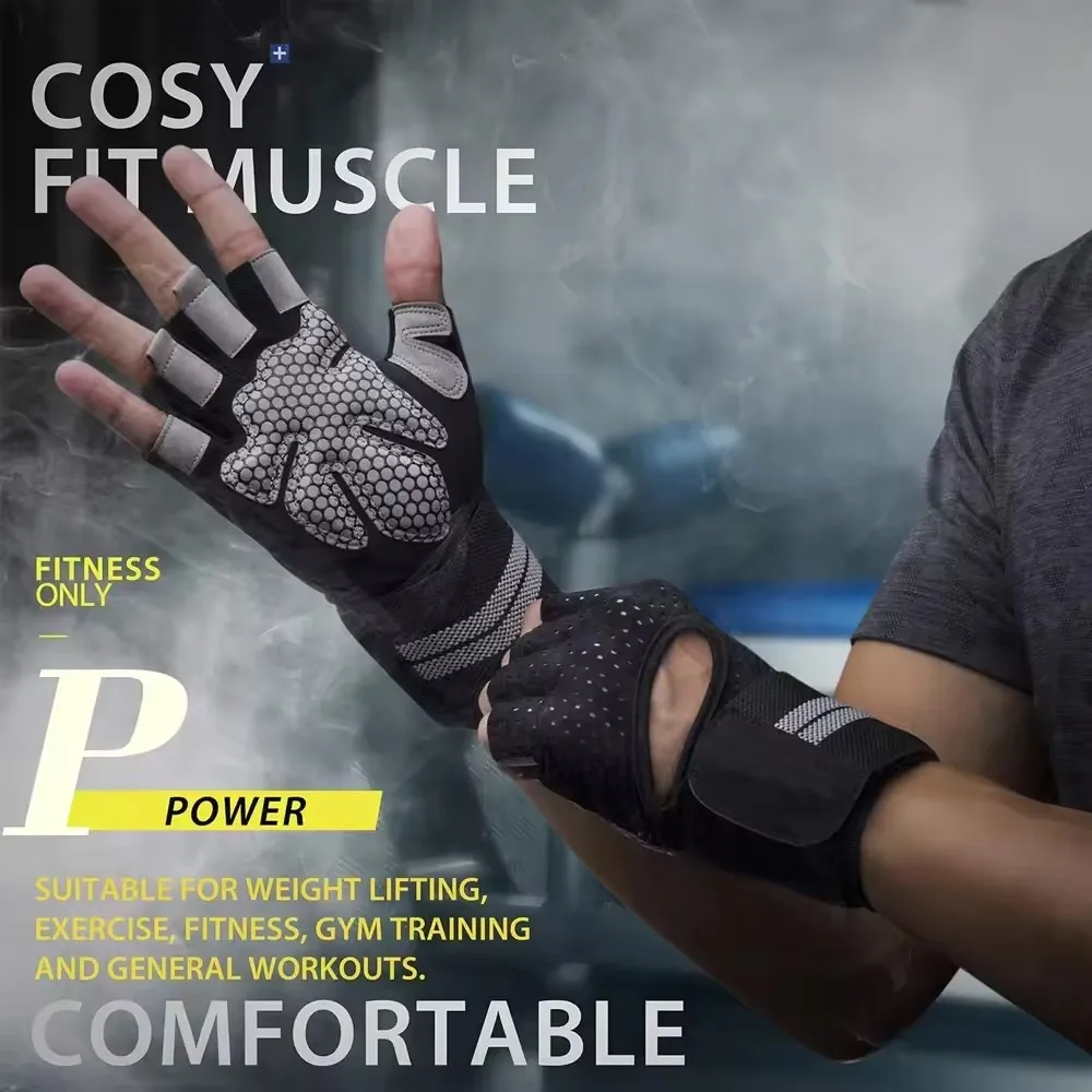 1 ペアハーフフィンガージムフィットネスグローブ男性 & 女 - Crossfit Workout Gear のレビューと価格