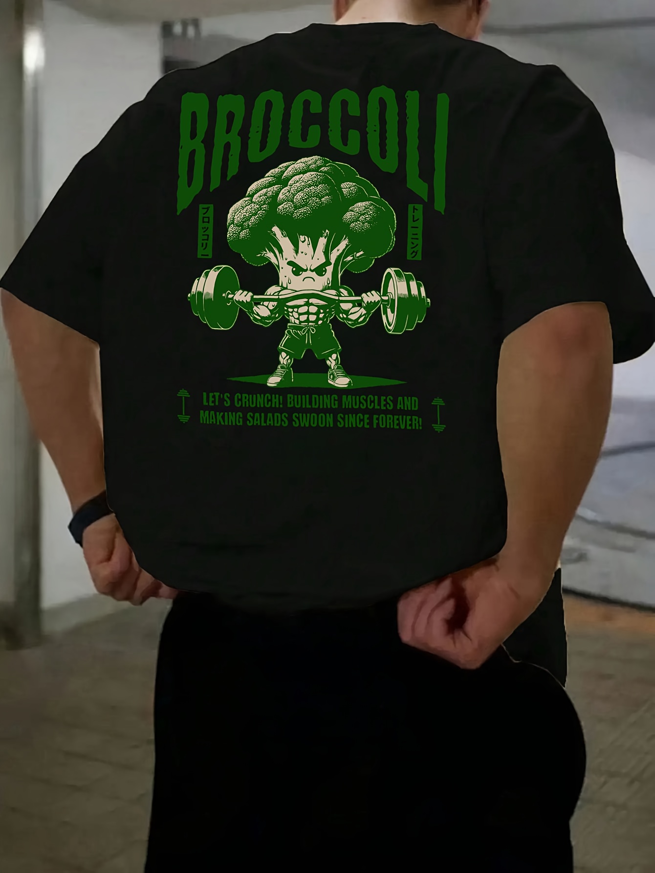 スタイリッシュな綿100%メンズTシャツ、グリーンブロッコリ - Crossfit Mayhem のレビューと価格