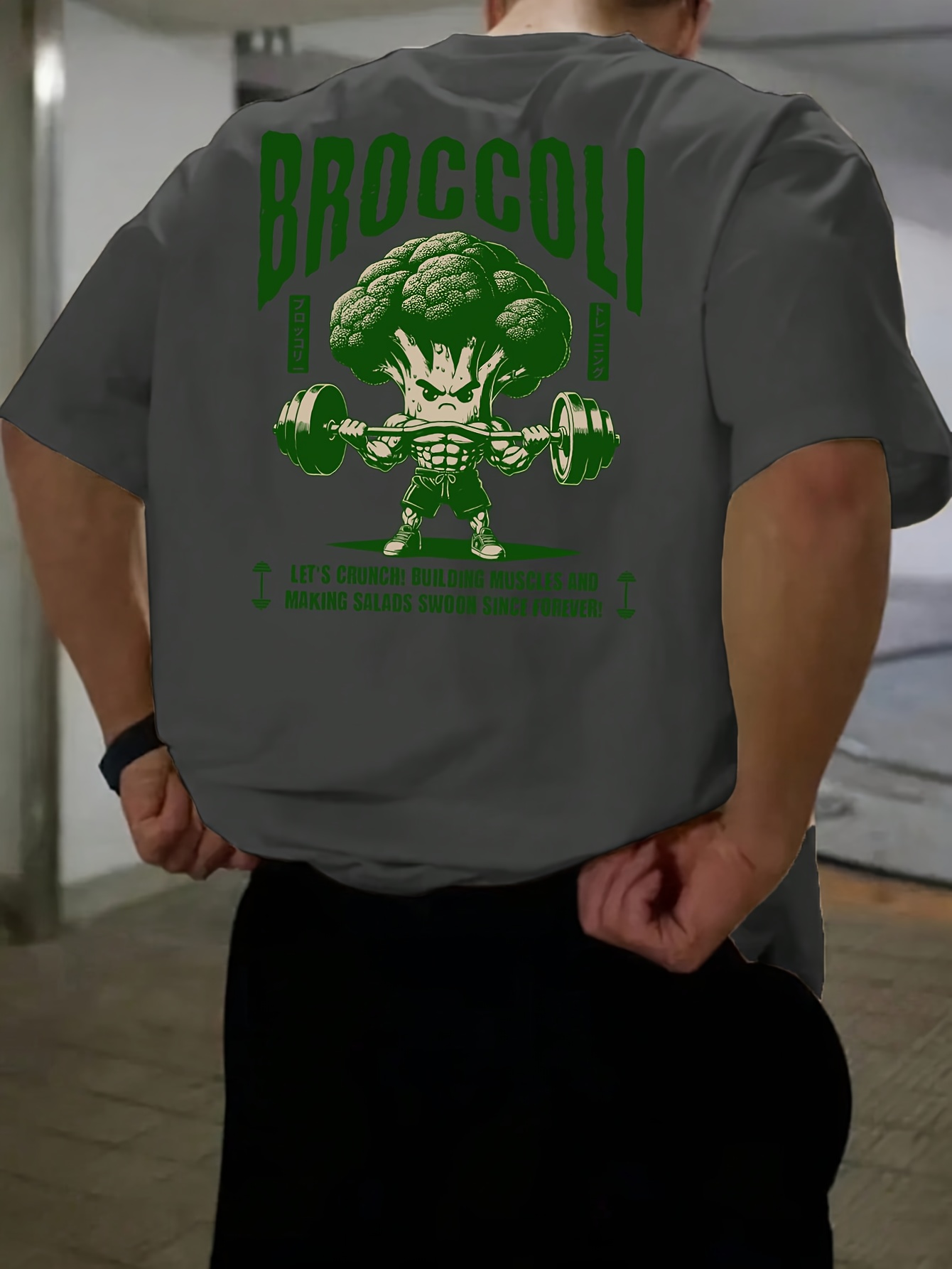 スタイリッシュな綿100%メンズTシャツ、グリーンブロッコリ - Crossfit Mayhem のレビューと価格
