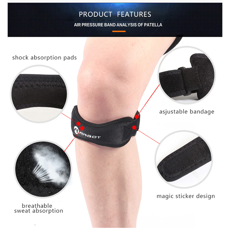 1 PC 膝膝蓋骨腱膝サポートストラップブレース調整可能な衝 - Knee Sleeve Pair のレビューと価格
