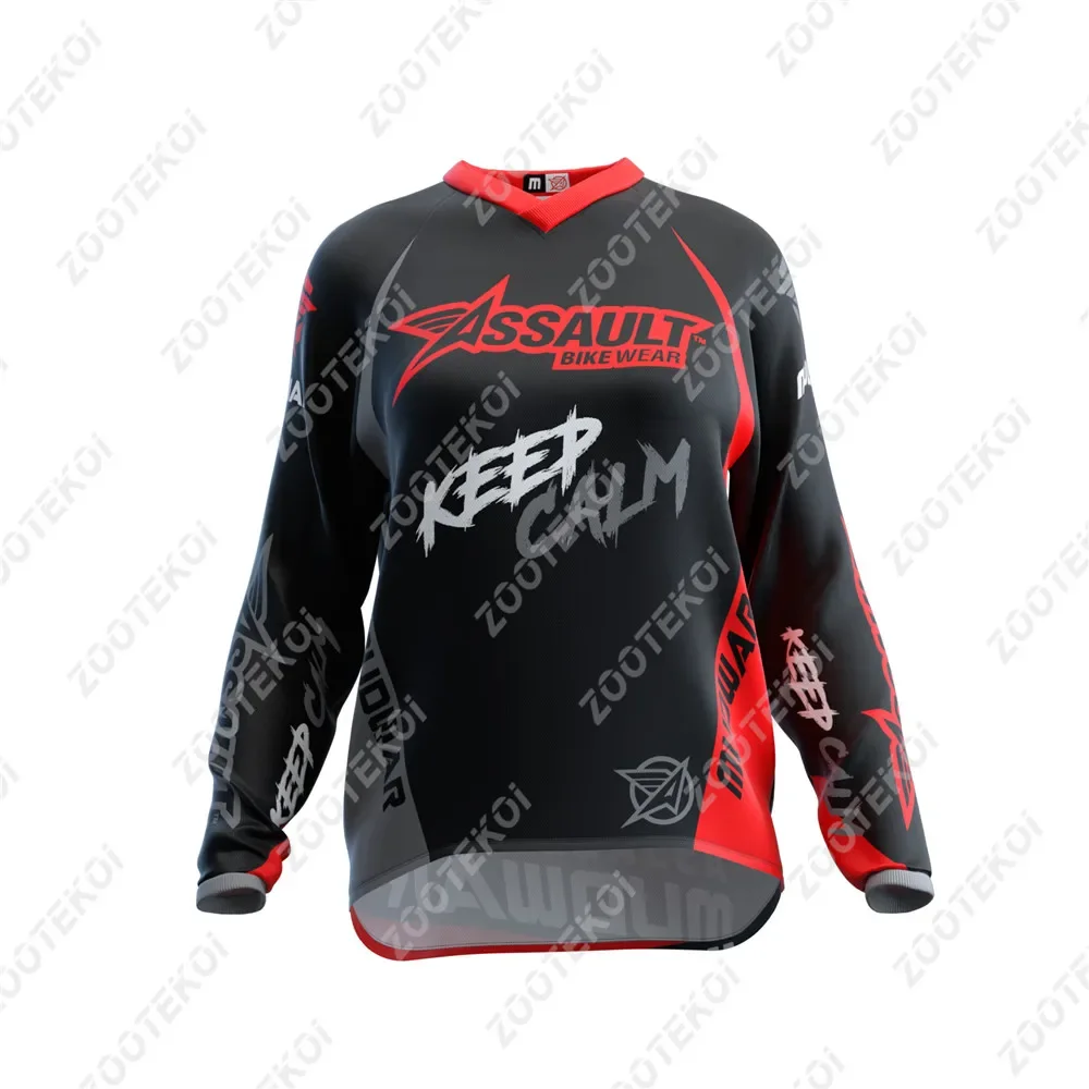 アサルトバイクウェア女性用マウンテンバイクダウンヒルジャージ - Crossfit Gear For Men のレビューと価格